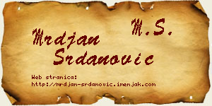 Mrđan Srdanović vizit kartica